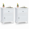2-Tier Modern Badroom Nightstand with Drawer Set of 2