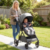 2 in 1 Baby Stroller Convertible High Landscape with Bassinet Mode Reversible Seat-Grey