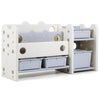 2-in-1 Kids Toy Storage Organizer with Bookshelf and 4 Storage Boxes-Grey