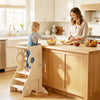 2 in 1 Wooden Standing Tower with Removable Safety Bars