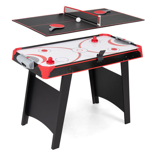2-in-1 Multi-Game Table with air hockey and table tennis tops