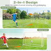 2-in-1 Kids Soccer Rebounder and Soccer Goal for Kids Aged 6+ Years Old-White