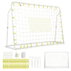 2-in-1 Kids Soccer Rebounder and Soccer Goal for Kids Aged 6+ Years Old-White
