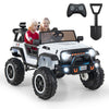 2-Seater Ride On Car with Remote Control and Horn for Boys and Girls-White