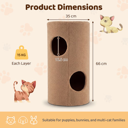 Diagram showing the dimensions of the cat furniture