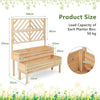 2-Tier Raised Garden Bed with Trellis and Drainage Hole-Natural