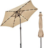 3-Tier Solar Powered LED Lighted Patio Umbrella-Beige