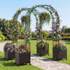 200cm Garden Arch Trellis with 2 Planter Boxes for Climbing Plants