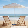 200cm Patio Umbrella with Fringe and Sun-Protective Polyester Canopy for Beach Backyard-Blue