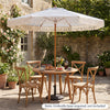 200cm Patio Umbrella with Fringe and Sun-Protective Polyester Canopy for Beach Backyard-Blue