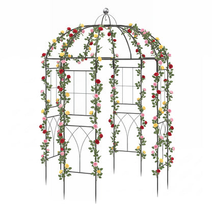 203 x 203 x 296 cm Birdcage Shape Metal Gazebo Pergola