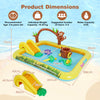 207 x 168 x 77 cm Animal Inflatable Play Center with Slide and Arch-shaped Sprinkle for Children