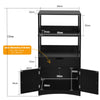 Multipurpose Storage Cabinet with Drawer for Bathroom-Black