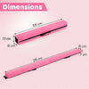 210 CM Folding Balance Beam with Removable Suede Cover and Non-slip Bottom for Kids-Rose