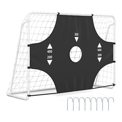 215 x 152 cm Soccer Goal Set for Backyard with Removable Target Cloth, front view