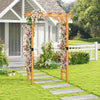 215 cm Garden Arch Wooden Arbor Wedding Arch for Parties-Orange