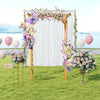215 cm Garden Arch Wooden Arbor Wedding Arch for Parties-Orange