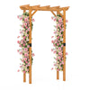 215 cm Garden Arch Wooden Arbor Wedding Arch for Parties-Orange