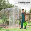 Outsunny Polytunnel Greenhouse Walk-in Grow House with PE Cover, Door and Galvanised Steel Frame, 3 x 2 x 2m, Clear