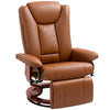 HOMCOM Faux Leather Recliner Chair - Brown