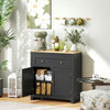 HOMCOM Sideboard Storage Cabinet, Modern Kitchen Cupboard with Adjustable Shelf, Drawer and Double Doors, Black
