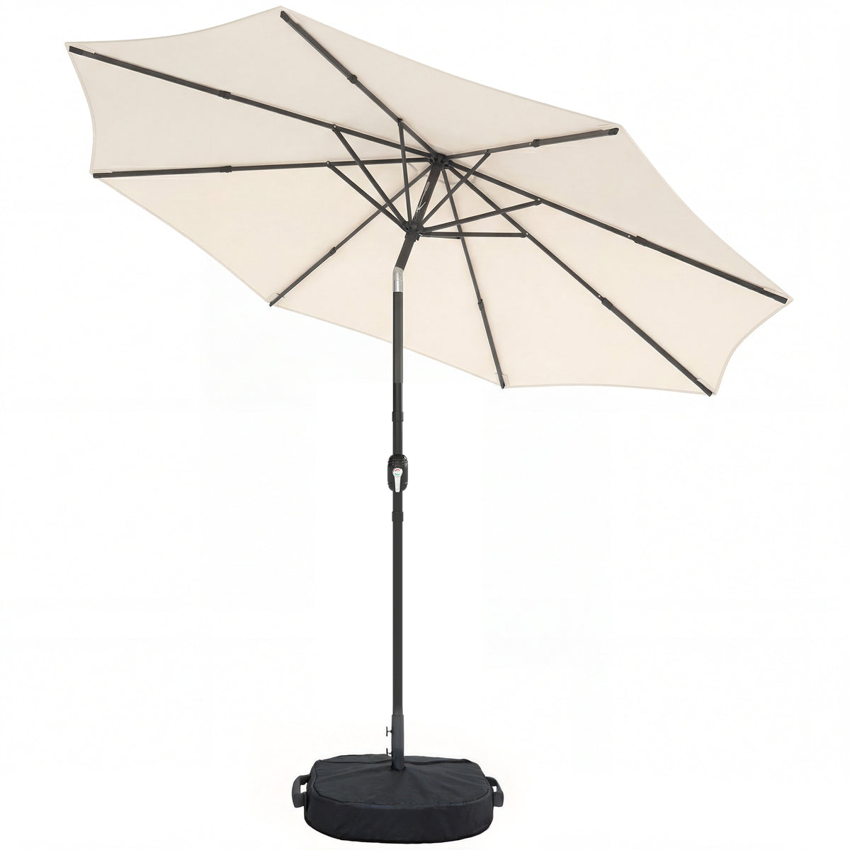 Outsunny 2.7 m Garden Parasol Umbrella in Cream White