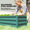 Outsunny Mini Greenhouse with Raised Garden Bed, Galvanised Walk-in Greenhouse with Roll Up Windows, 56