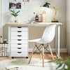 Mobile File Cabinet with 7 Drawer and wheels-White