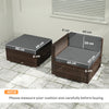 Outsunny 7-Piece Patio Furniture Cushions, Outdoor Loveseat Cushion with Removable Covers for Rattan Furniture, 60x60 cm, Dark Grey
