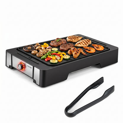 2300W Indoor Grill and Griddle with Nonstick Surface Removable Drip Tray for Family