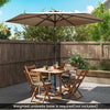 230CM Patio Umbrella with Push Button Tilt and Vented Canopy-Beige