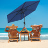 230CM Patio Umbrella with Push Button Tilt and Vented Canopy-Navy