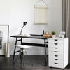Mobile File Cabinet with 7 Drawer and wheels-White