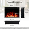 23” Electric Fireplace 750W/1500W Fireplace Insert