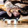 DURHAND Mechanic Vehicle Creeper, Under-Car Rolling Crawler Board, with Headrest, Wheels, Black