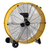 24 Inch High-Velocity Industrial Floor Fan with Wheels and Handle-Yellow