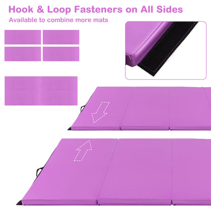 The floor mat showing the hook and loop fasteners on the edges for connecting