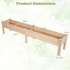 240 x 43.5 CM Fir Wood Raised Garden Bed with Legs Elevated Planter Box with Drainage Holes-Natural