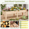 240 x 43.5 CM Fir Wood Raised Garden Bed with Legs Elevated Planter Box with Drainage Holes-Natural