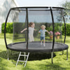244 cm Outdoor Heavy-Duty Trampoline with Safety Enclosure Net-Black