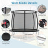 244 cm Outdoor Heavy-Duty Trampoline with Safety Enclosure Net-Black