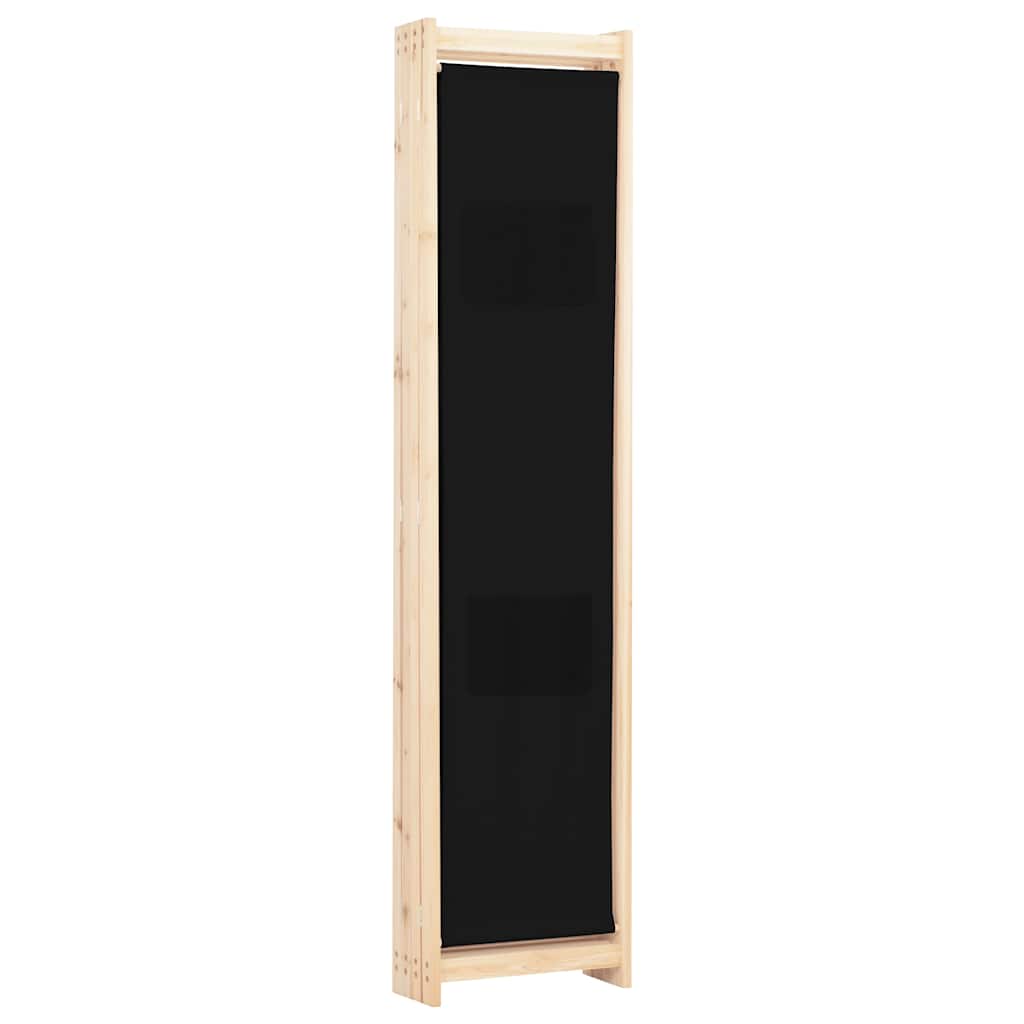 The four-panel room divider folded to its narrowest width