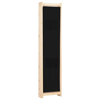 The four-panel room divider folded to its narrowest width
