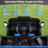 24V Ride on Dump Truck with Electric Dump Bed 4WD with Remote and Music-Black