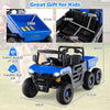 24V Ride on Dump Truck with Electric Dump Bed 4WD with Remote and Music-Blue
