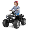 24V Ride-On ATV Toy Car with LED Lights and Wireless Connection-Black