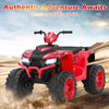 24V Ride-On ATV Toy Car with LED Lights and Wireless Connection-Red