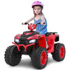 24V Ride-On ATV Toy Car with LED Lights and Wireless Connection-Red