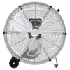 24 Inch High-Velocity Industrial Floor Fan with Wheels and Handle-Silver