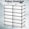 24 Pairs Shoe Rack Organizer with 12-Cube DIY Modular-White